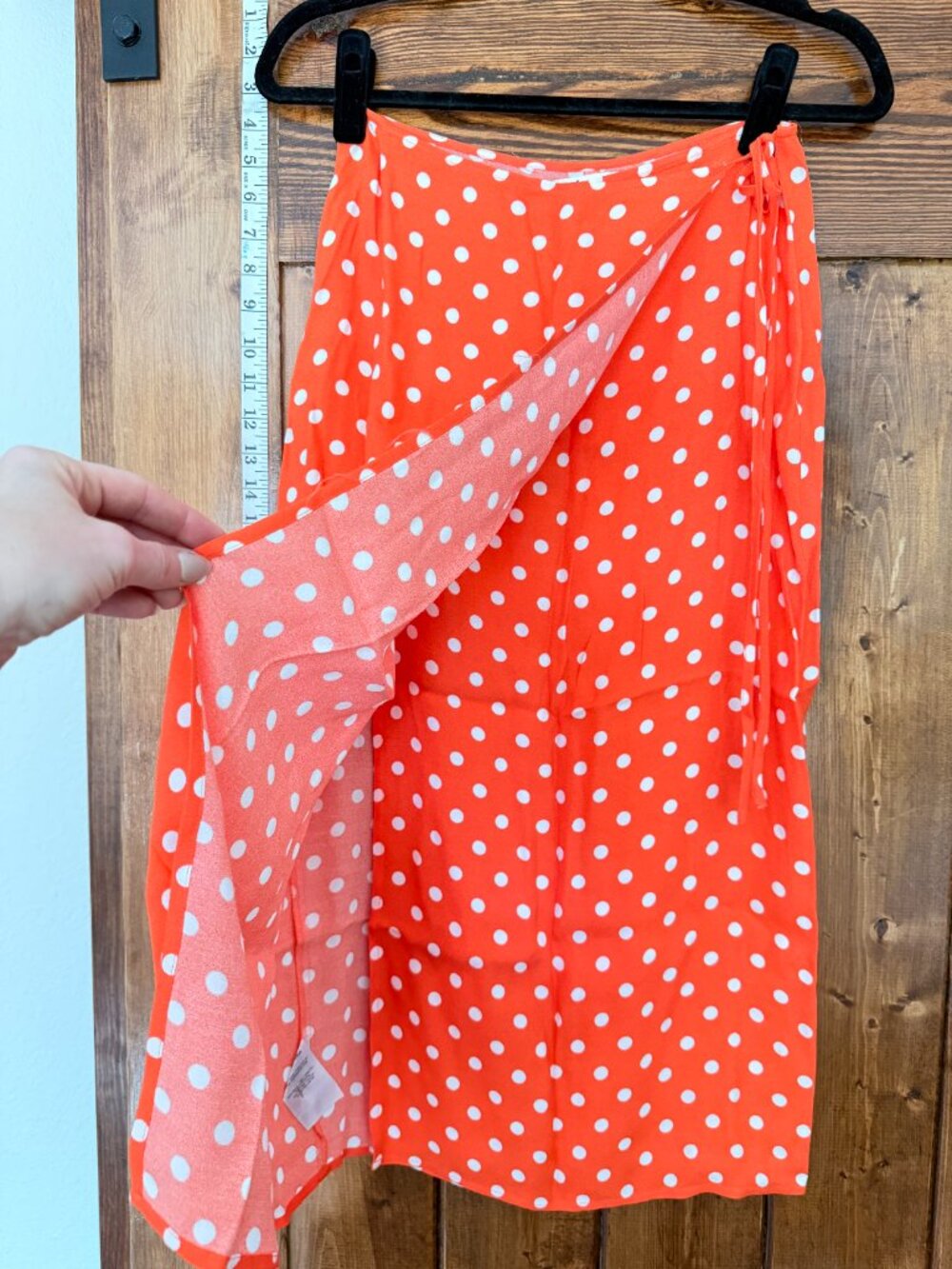 Reformation • Two Piece Set, Orange Polka Dot - Picture 6 of 16